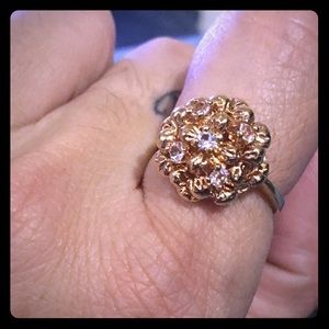 Vintage Gold Tone Cluster Ring